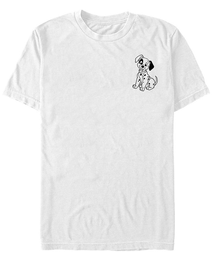 маска для сна далматинец 101 далматинец Мужская футболка с коротким рукавом и нашивками Fifth Sun, белый
