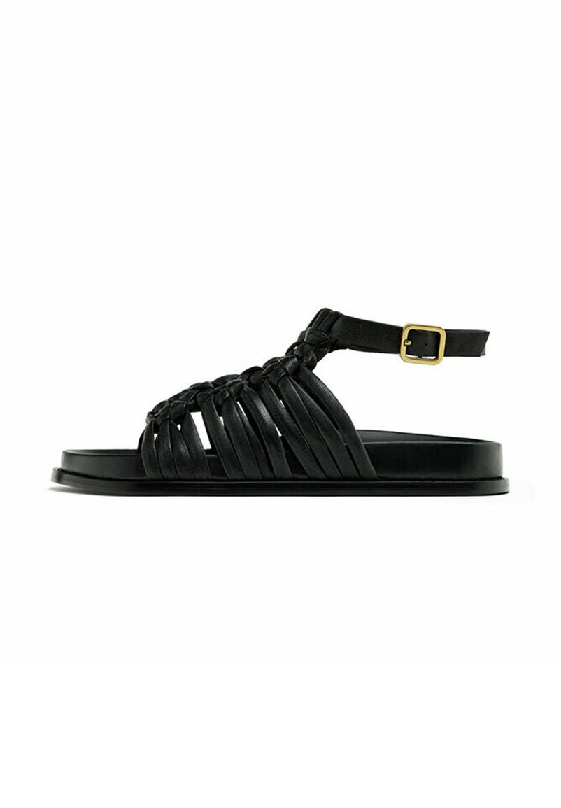 

Сандалии FLAT WITH KNOTS Massimo Dutti, цвет black