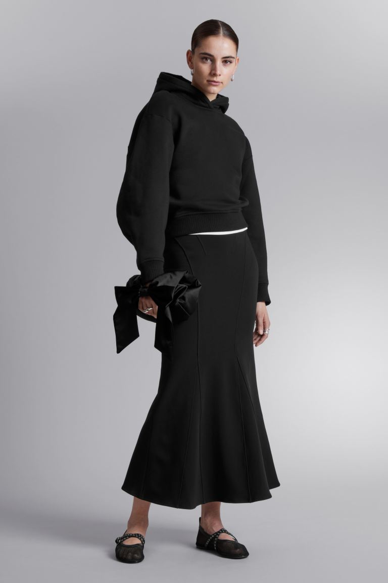 Расклешенная юбка-макси и другие истории H&M, черный устройство для обогащения трека изогнутая система подвешивания 4 футов