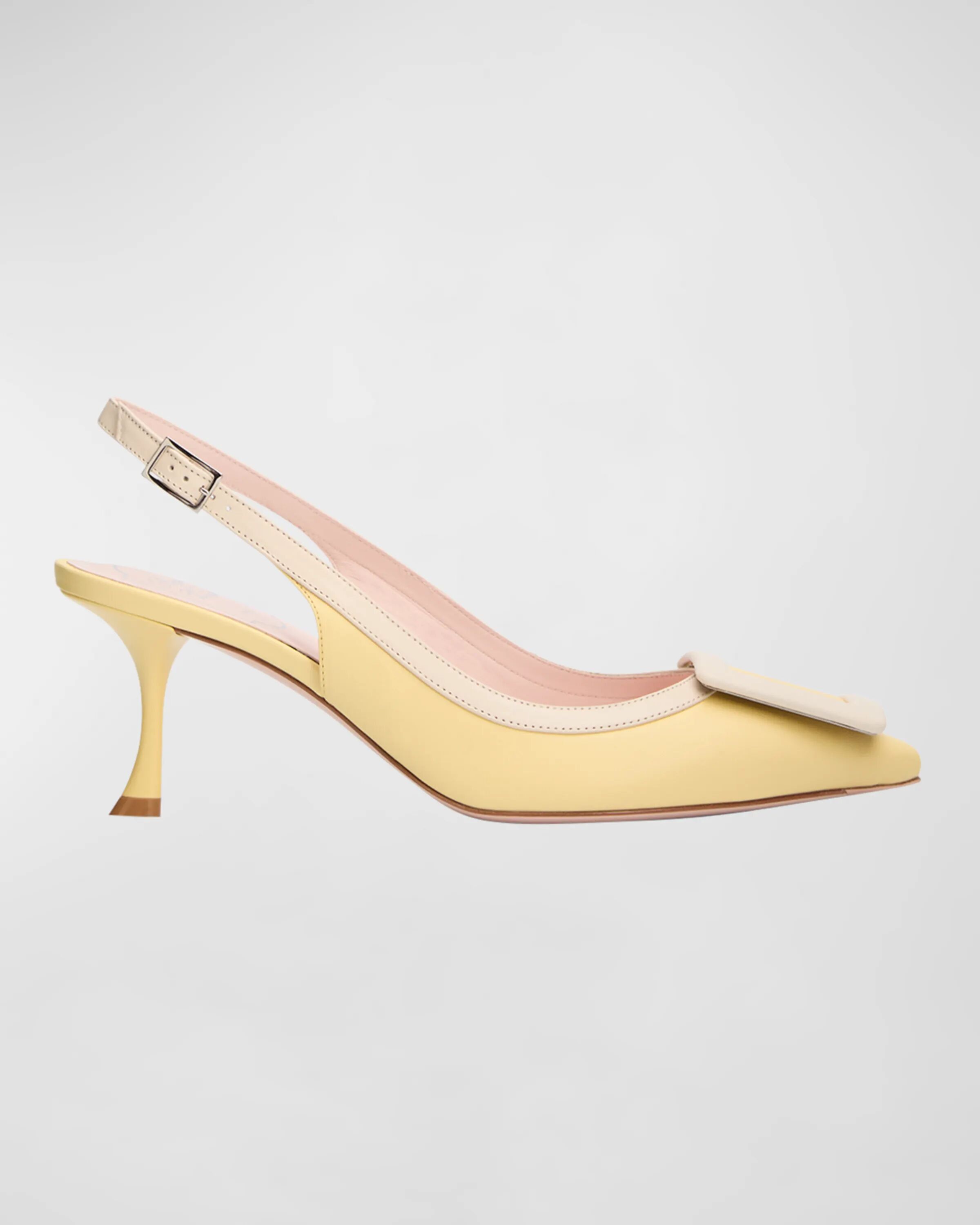 

Двухцветные туфли Viv In The City с пяткой на пятке Roger Vivier, цвет Yellow/White