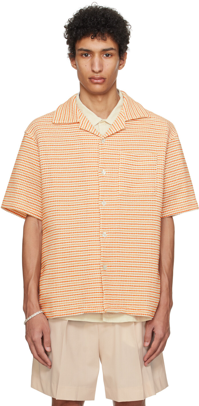 

Оранжевая твидовая рубашка La Chemise Drole De Monsieur