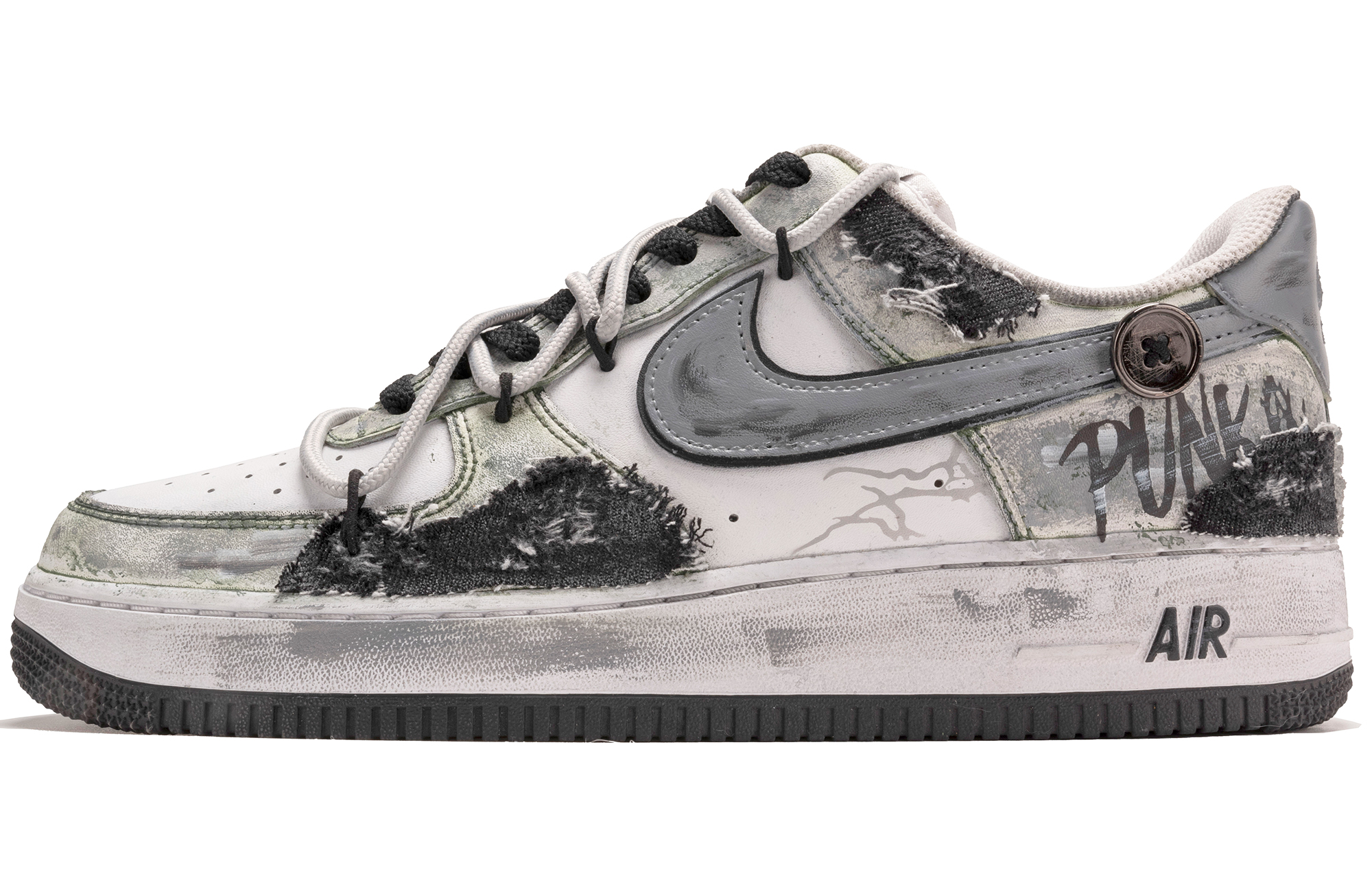 

Кроссовки Nike Air Force 1 Skateboarding Shoes Men Low-top Gray, серый