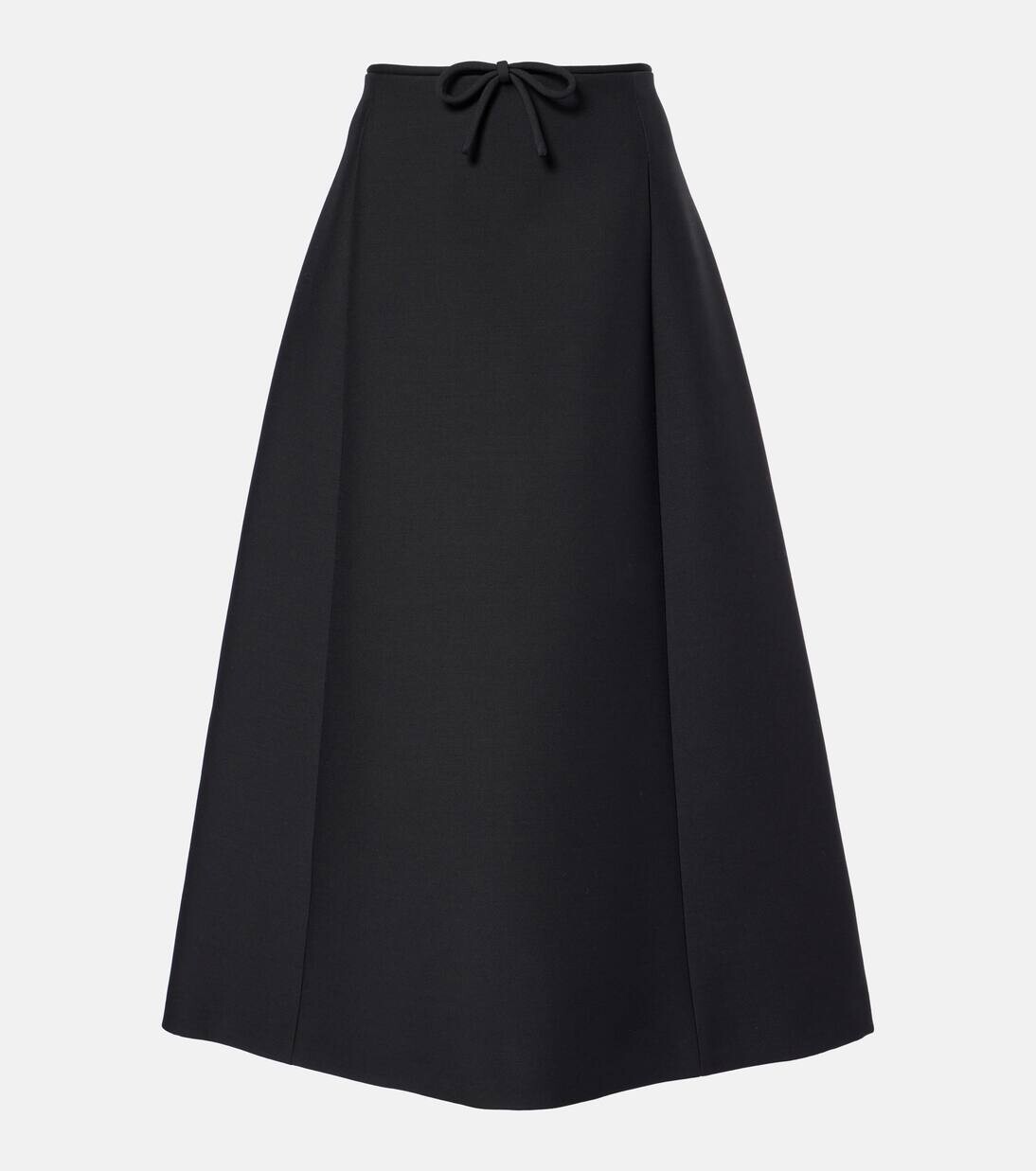 

Юбка миди Crepe Couture с бантом Valentino, черный