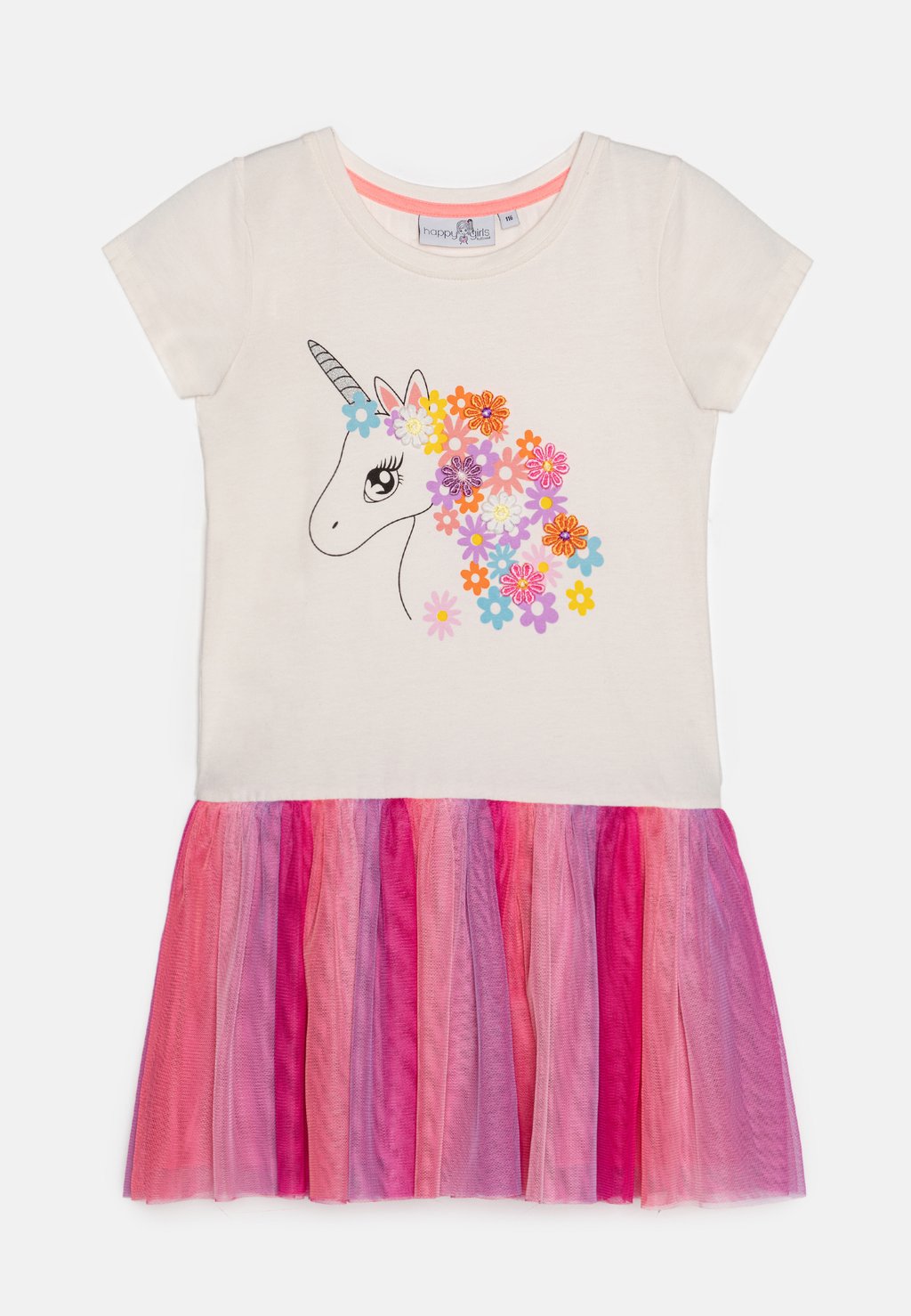 

Платье из джерси UNICORN DRESS WITH RAINBOW happy girls, цвет multicolor