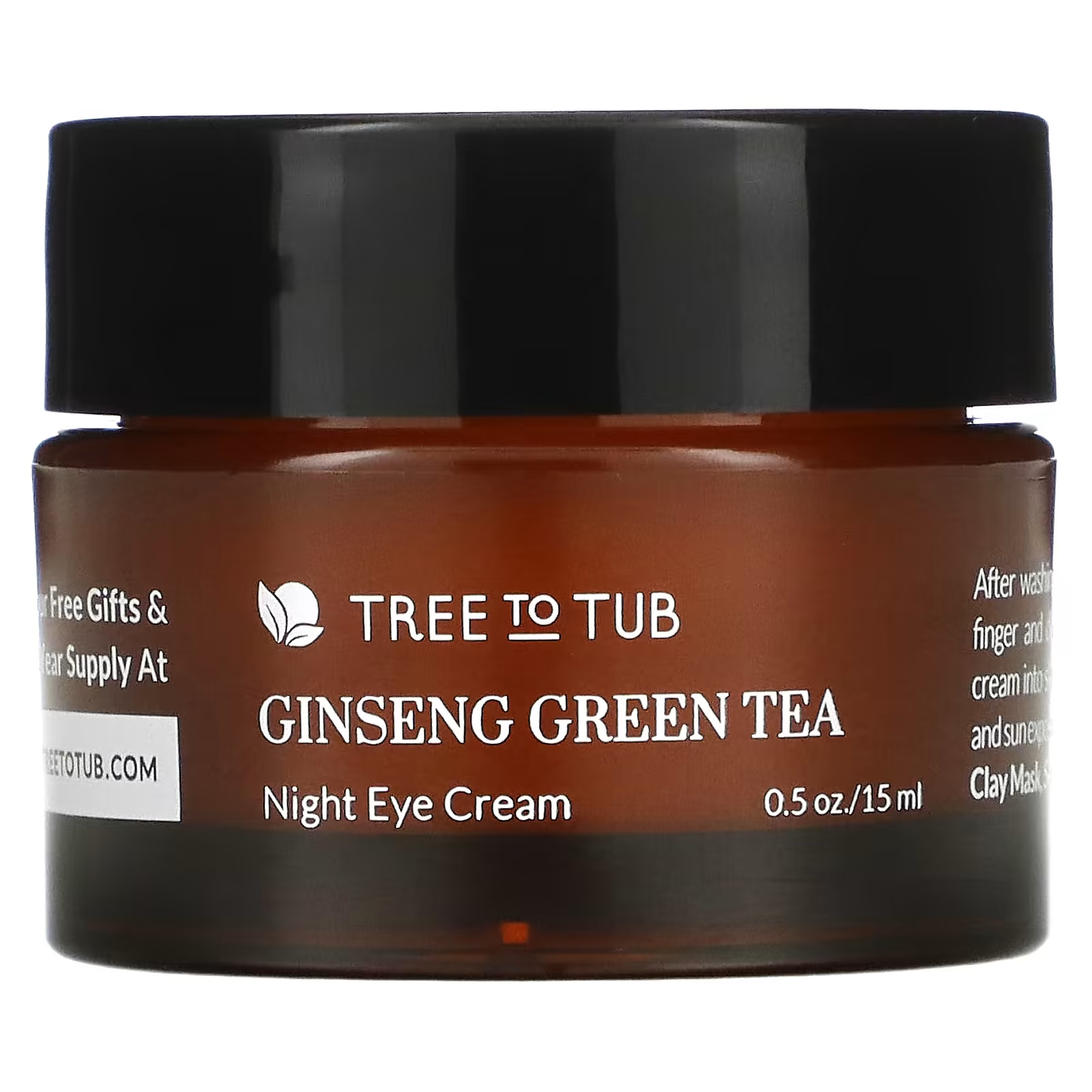 Tree To Tub Ночной крем для глаз с ретинолом против старения и морщин, от отеков, мешков под глазами, темных кругов под глазами, чувствительной кожи, 0,5 жидк. унции (15 мл) tree to tub renew