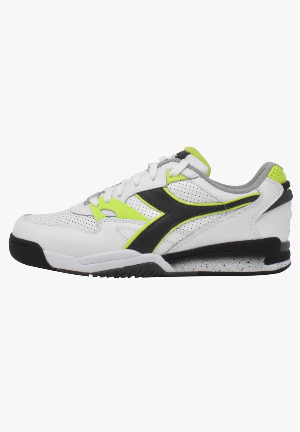 

Полукеды Diadora, черно-бело-салатовый пунш
