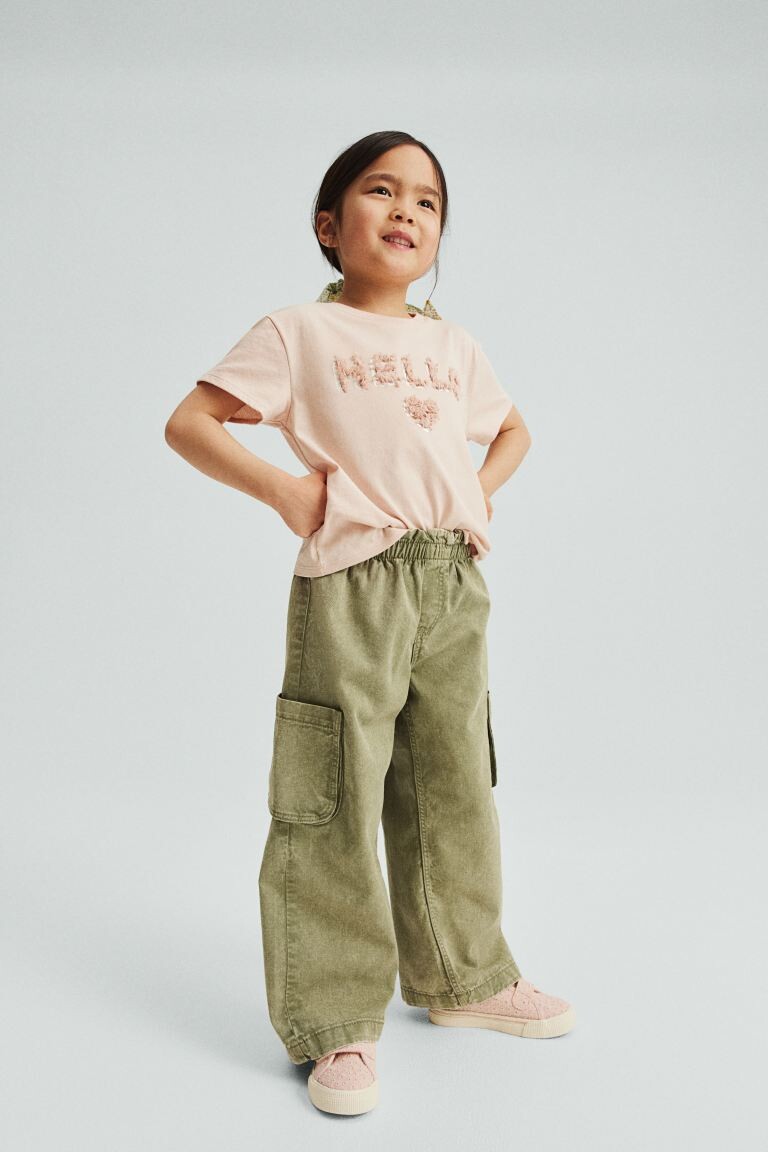 

Широкие джинсы H&M, зеленый