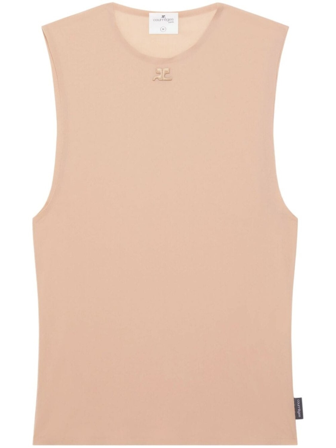

Courrèges топ Second Skin с вышитым логотипом, серый