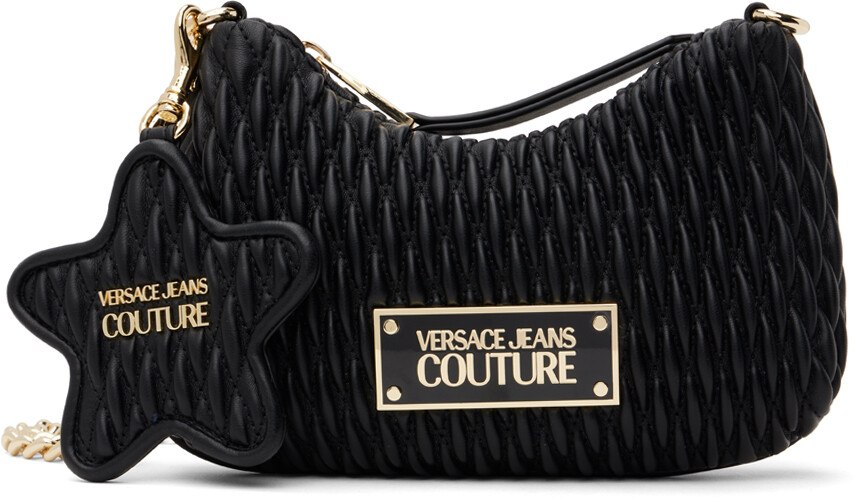 

Черная хрустящая сумка Versace Jeans Couture