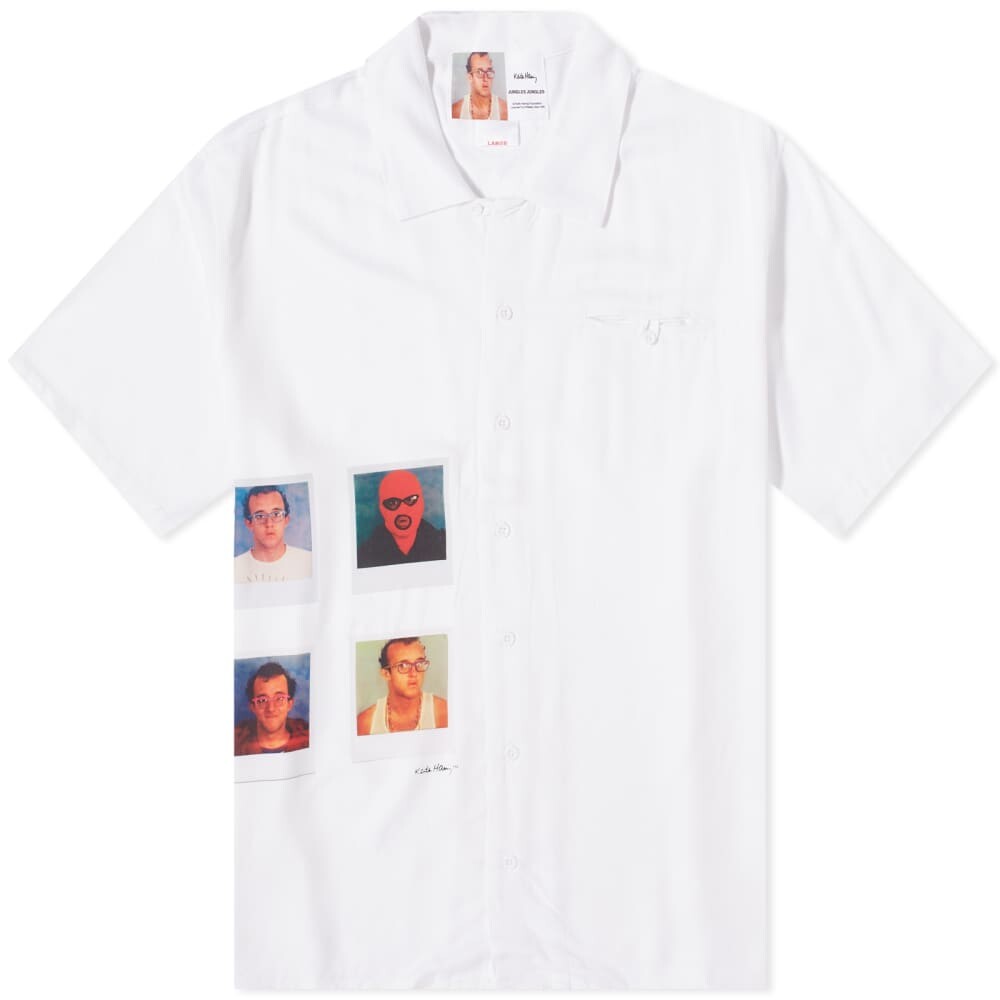 

Jungles Jungles x Keith Haring: Отпускная рубашка Polaroids, белый