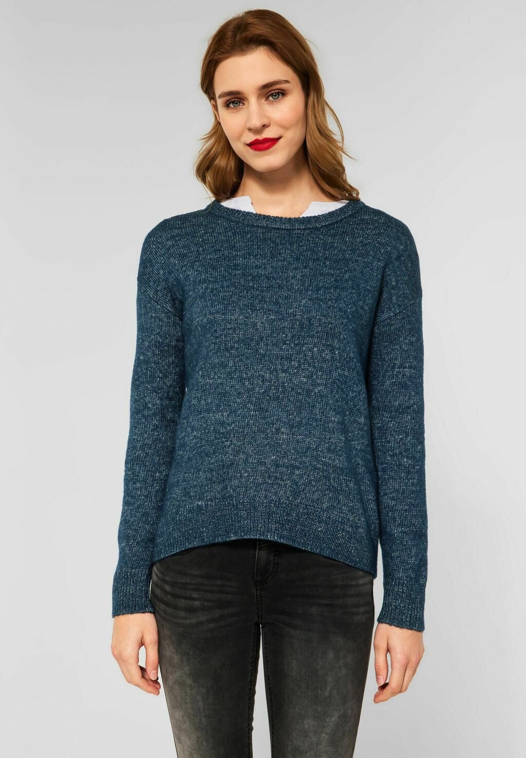 

Вязаный свитер IN MOULINÉ Street One, цвет blau