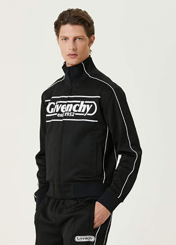 

Черно-белый свитшот с детализированным логотипом Givenchy, Черный