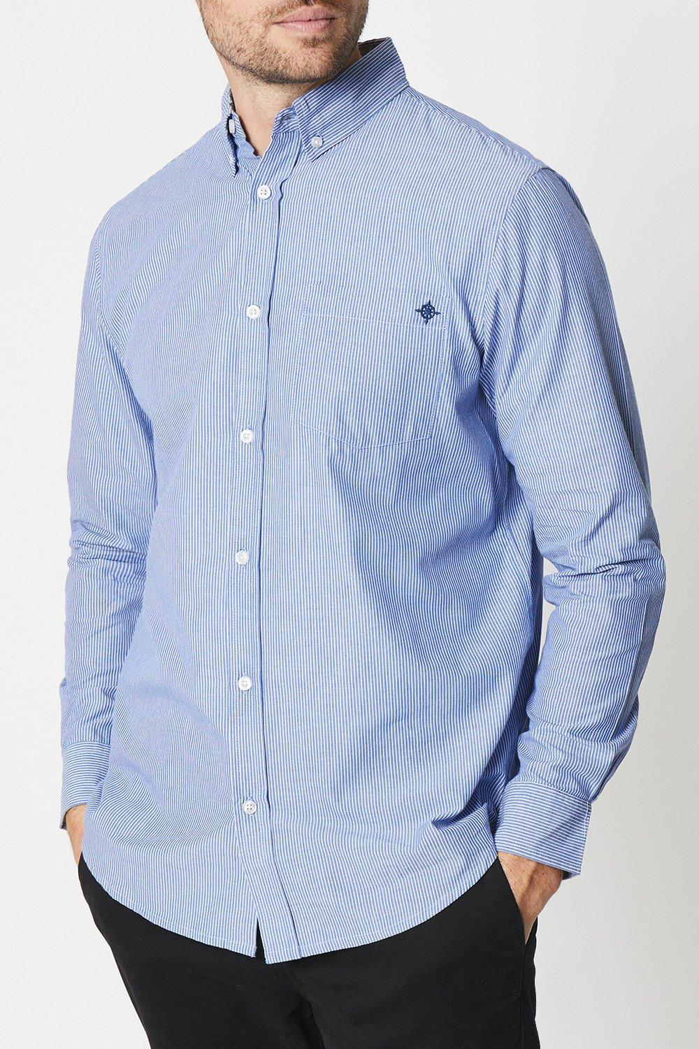 цена Классическая рубашка в полоску с длинным рукавом Debenhams, синий