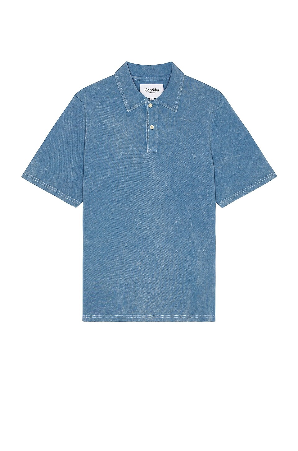 

Поло Corridor Washed Short Sleeve, индиго
