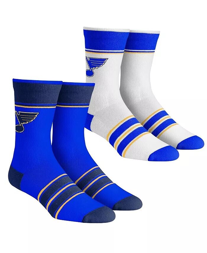 

Молодежные носки для мальчиков и девочек St. Louis Blues, комплект из 2 носков Team Crew в несколько полосок Rock 'Em, мультиколор