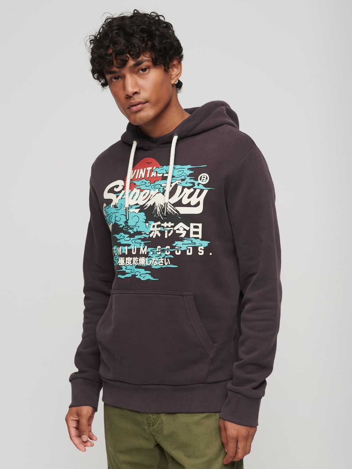 

Толстовка с японским винтажным логотипом и графическим рисунком Superdry, зимняя ягода