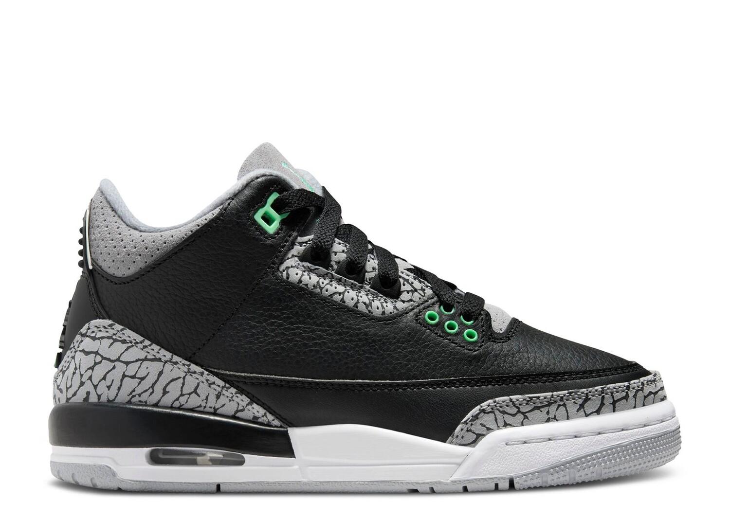 

Кроссовки Air Jordan Air Jordan 3 Retro Gs 'Green Glow', черный