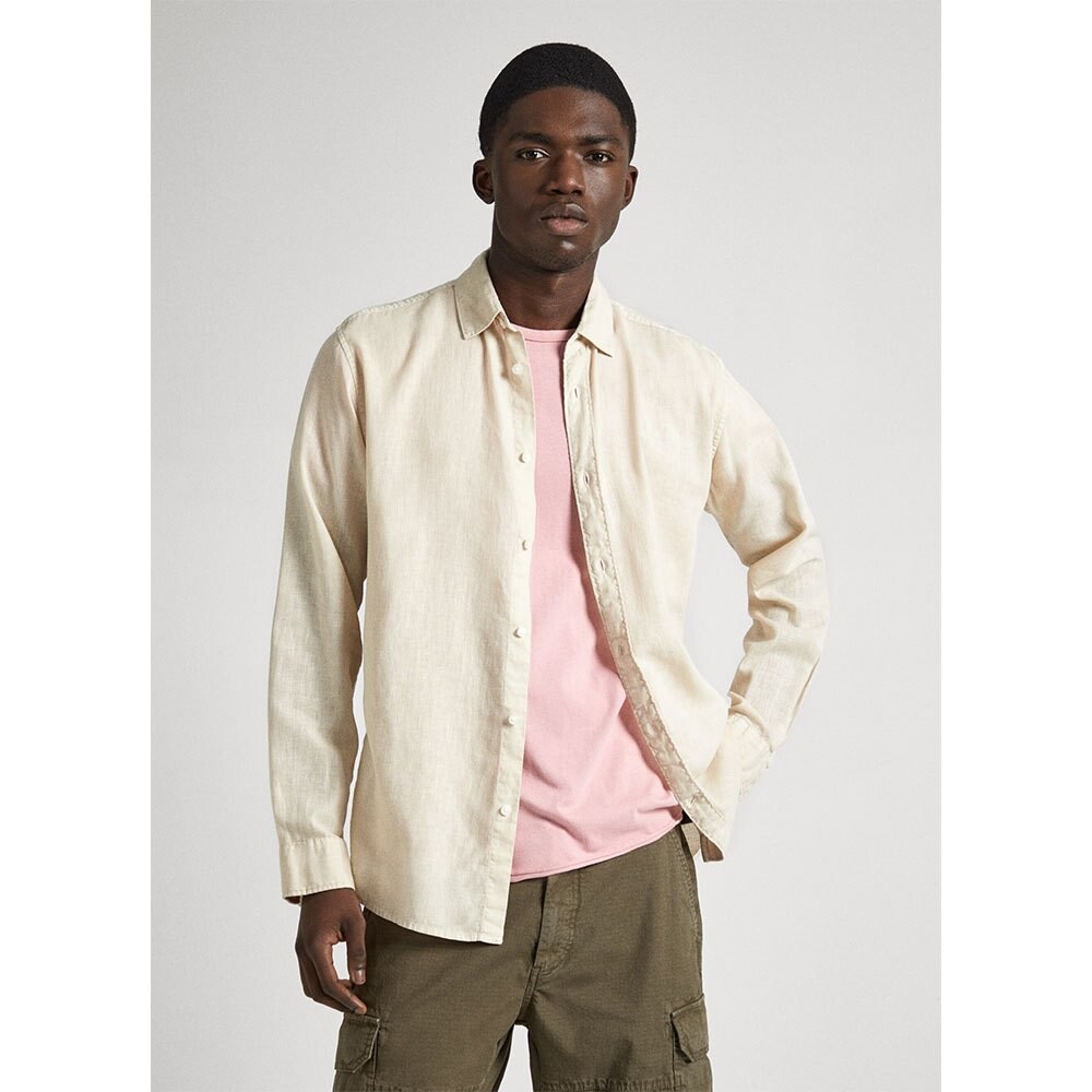 

Рубашка с длинным рукавом Pepe Jeans Paytton, бежевый