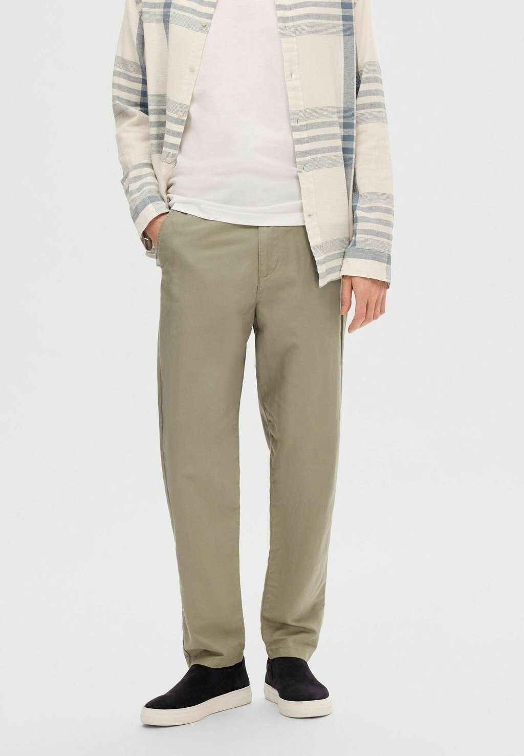 

Чиносы TAPERED SLIM FIT Selected Homme, цвет vetiver