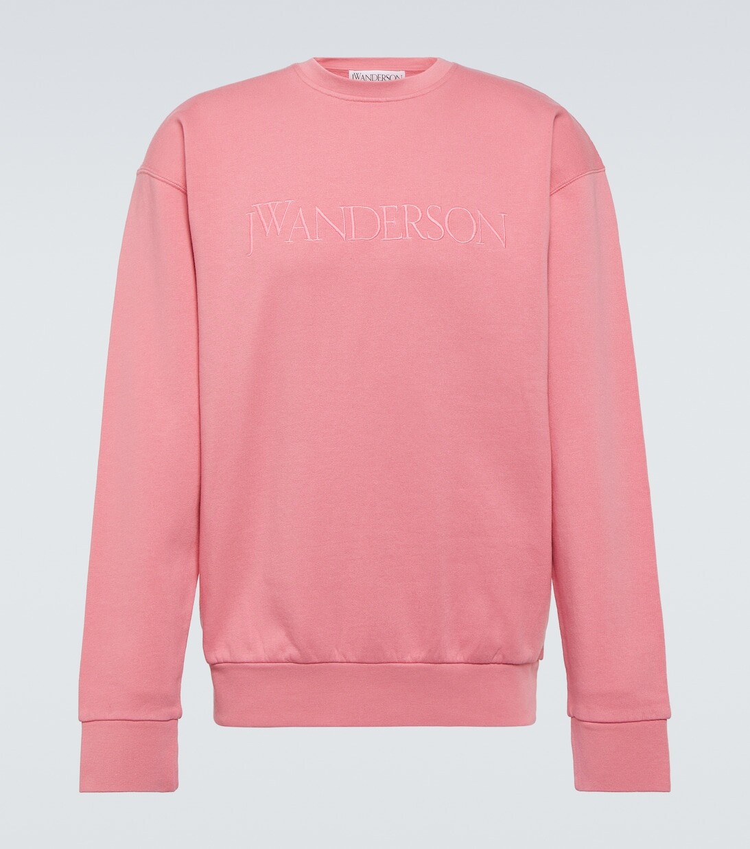 

Толстовка из хлопкового джерси с вышивкой JW Anderson, розовый
