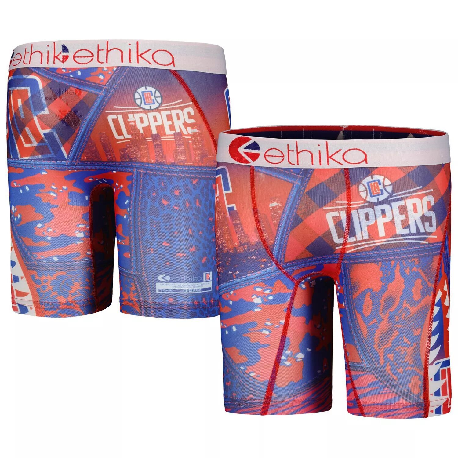 

Молодежные летние боксеры Ethika Royal LA Clippers Unbranded