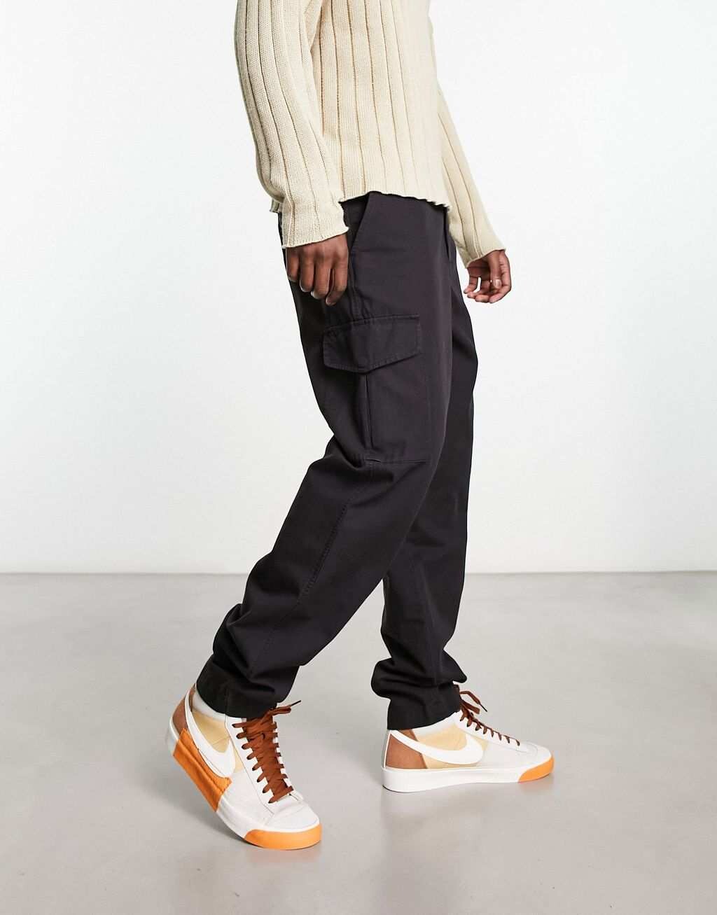 

Черные зауженные брюки карго PS Paul Smith, Черный