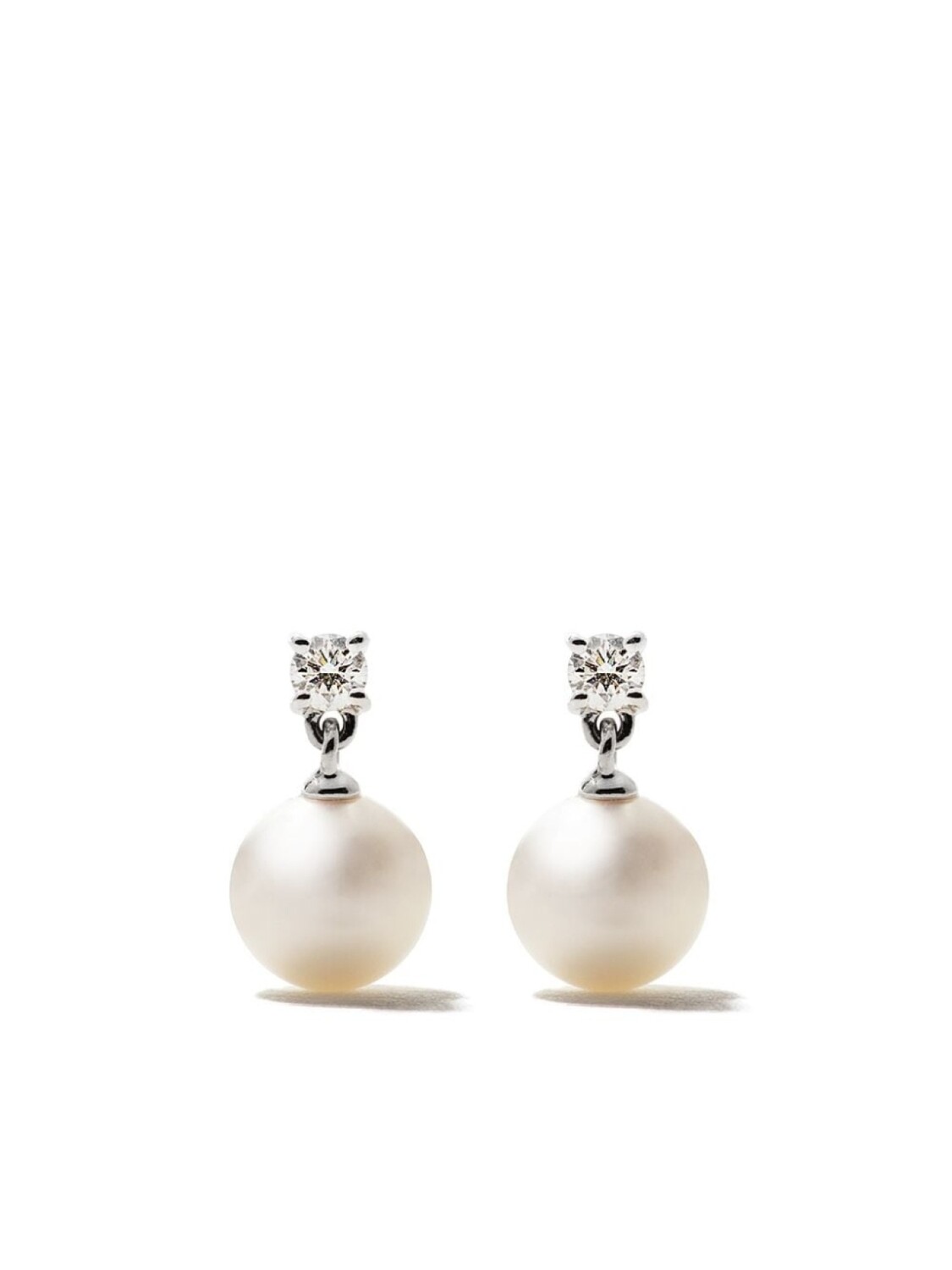 

Серьги из белого золота с жемчугом и бриллиантами TASAKI, серебряный