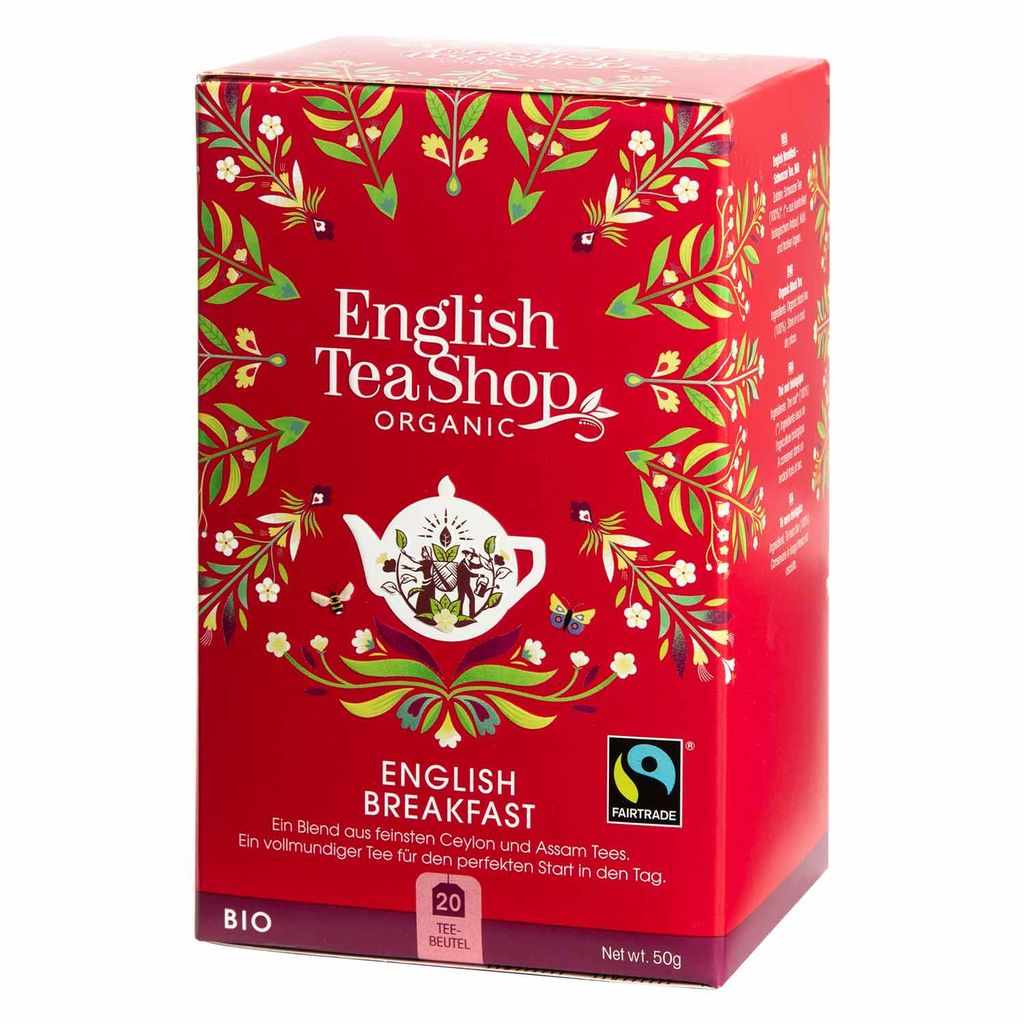 

ETS - English Breakfast, BIO Fairtrade, 20 чайных пакетиков English Tea Shop