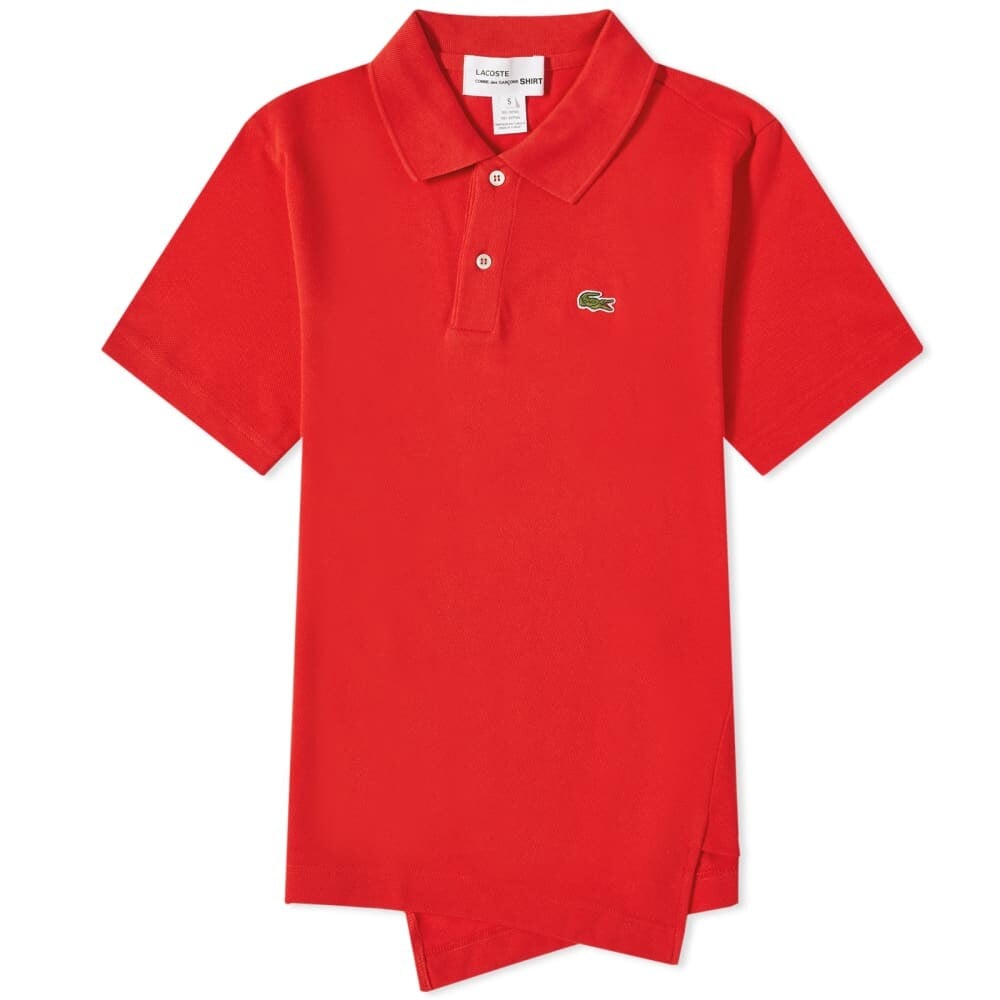 

Comme des Garçons Shirt x Lacoste Асимметричная рубашка-поло, красный