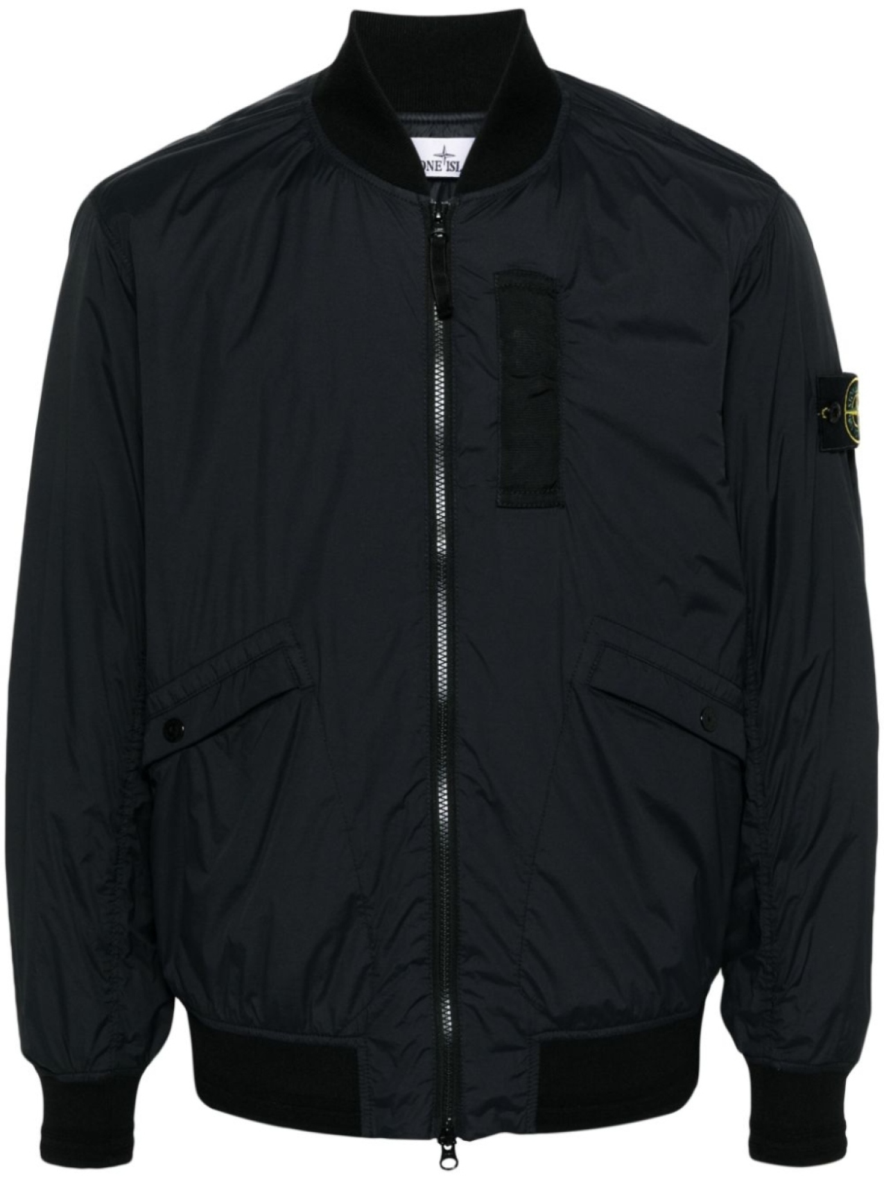 

Stone Island бомбер на молнии с нашивкой Compass, черный