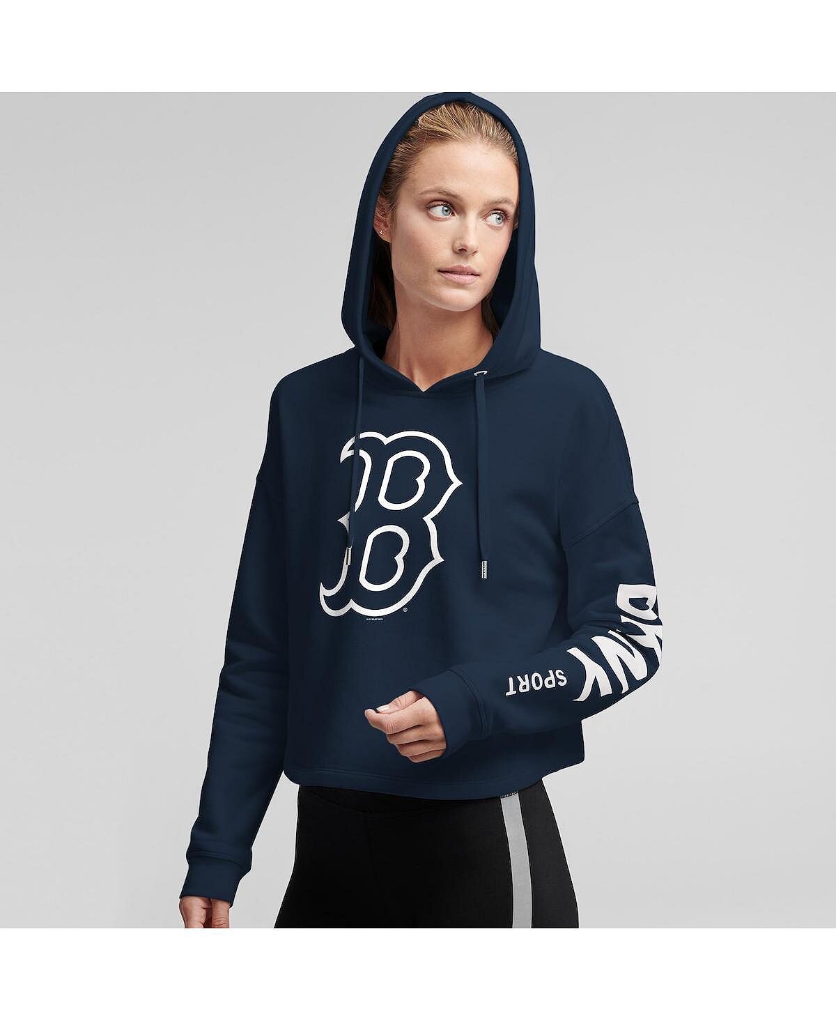 

Женский темно-синий пуловер с капюшоном Boston Red Sox Lydia DKNY, темно-синий