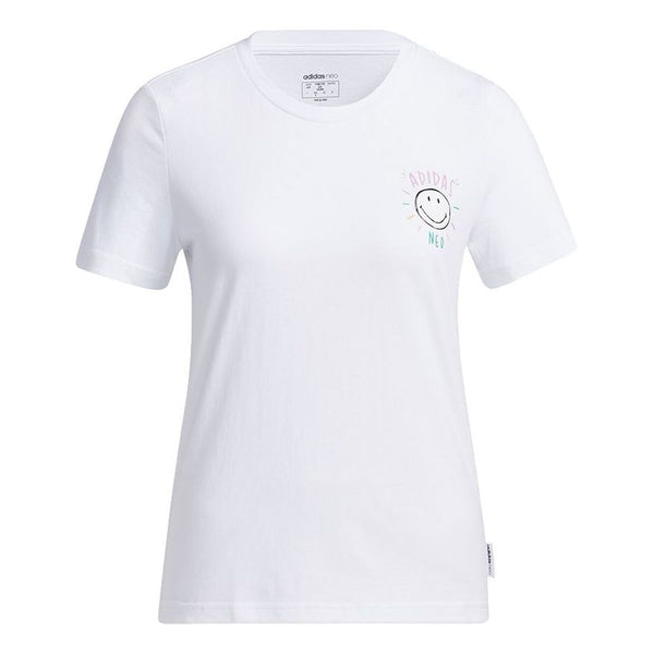 цена Футболка (WMNS) adidas neo smile T-shirt 'White', белый