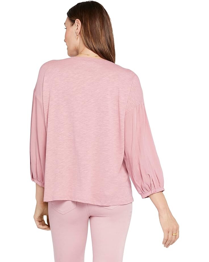 

Футболка NYDJ Peasant Tee, цвет Vintage Pink