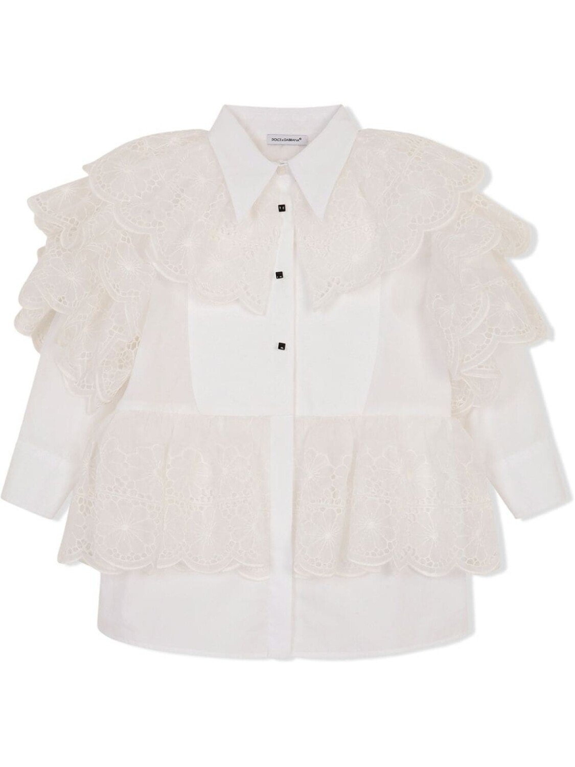 

Dolce & Gabbana Kids платье-рубашка на пуговицах, белый