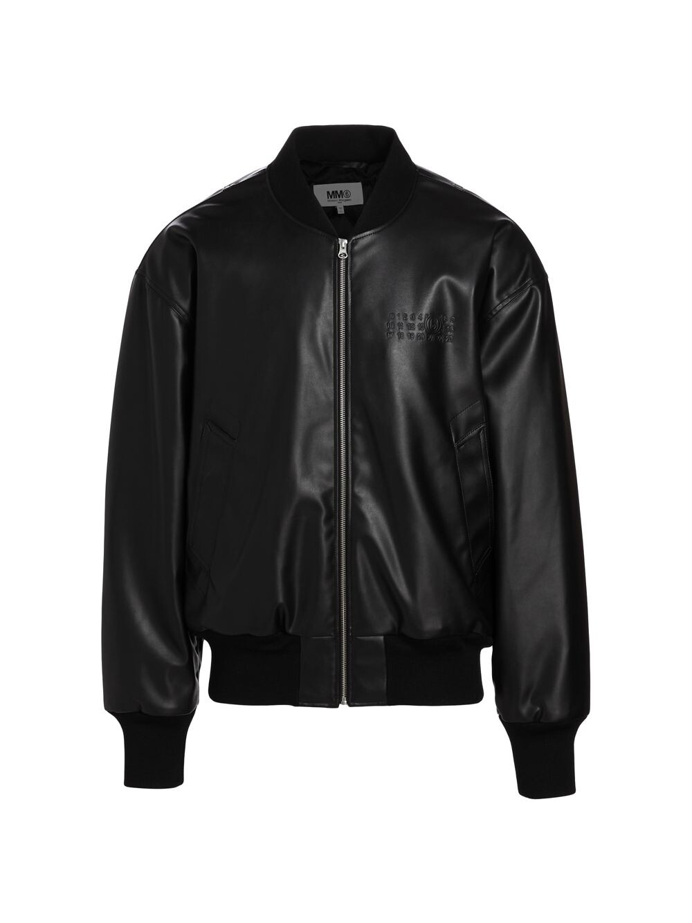 

Куртка-бомбер из искусственной кожи MM6 Maison Margiela, черный