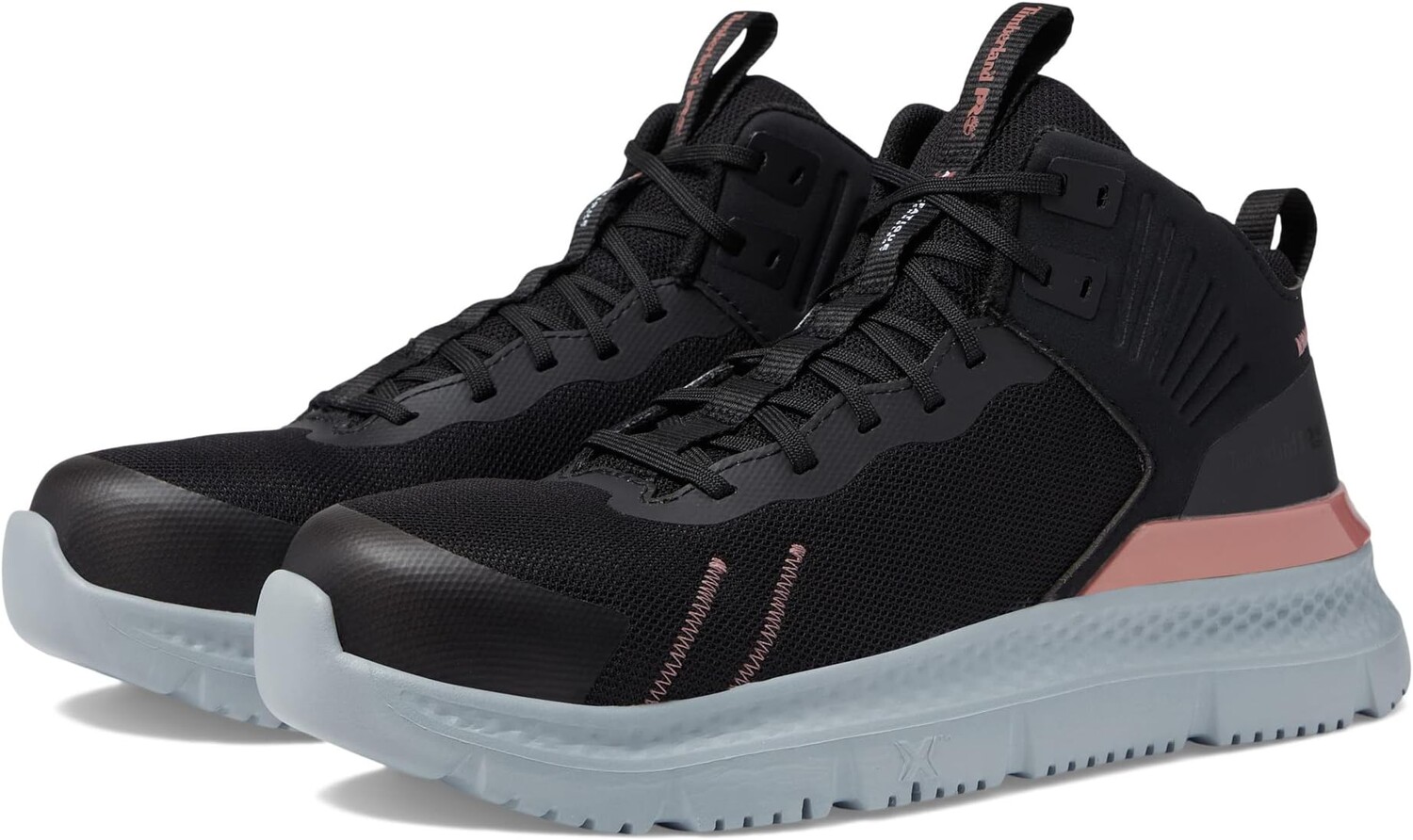 

Кроссовки Setra Mid Composite Safety Toe Timberland PRO, цвет Black/Grey/Rose, Черный
