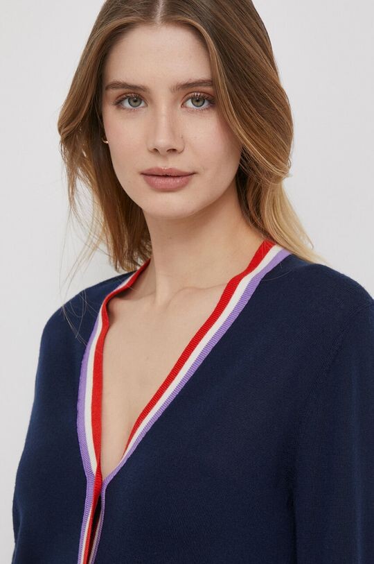 

Шерстяной кардиган United Colors of Benetton, темно-синий