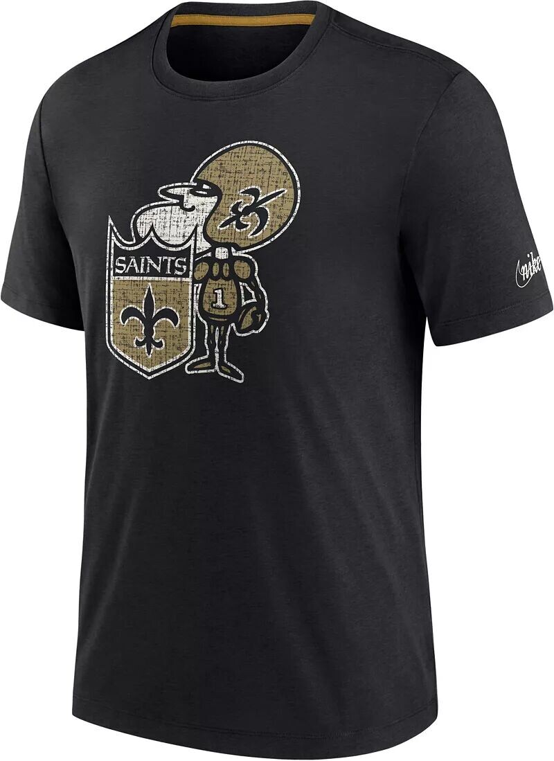 

Мужская черная футболка с историческим логотипом Nike New Orleans Saints