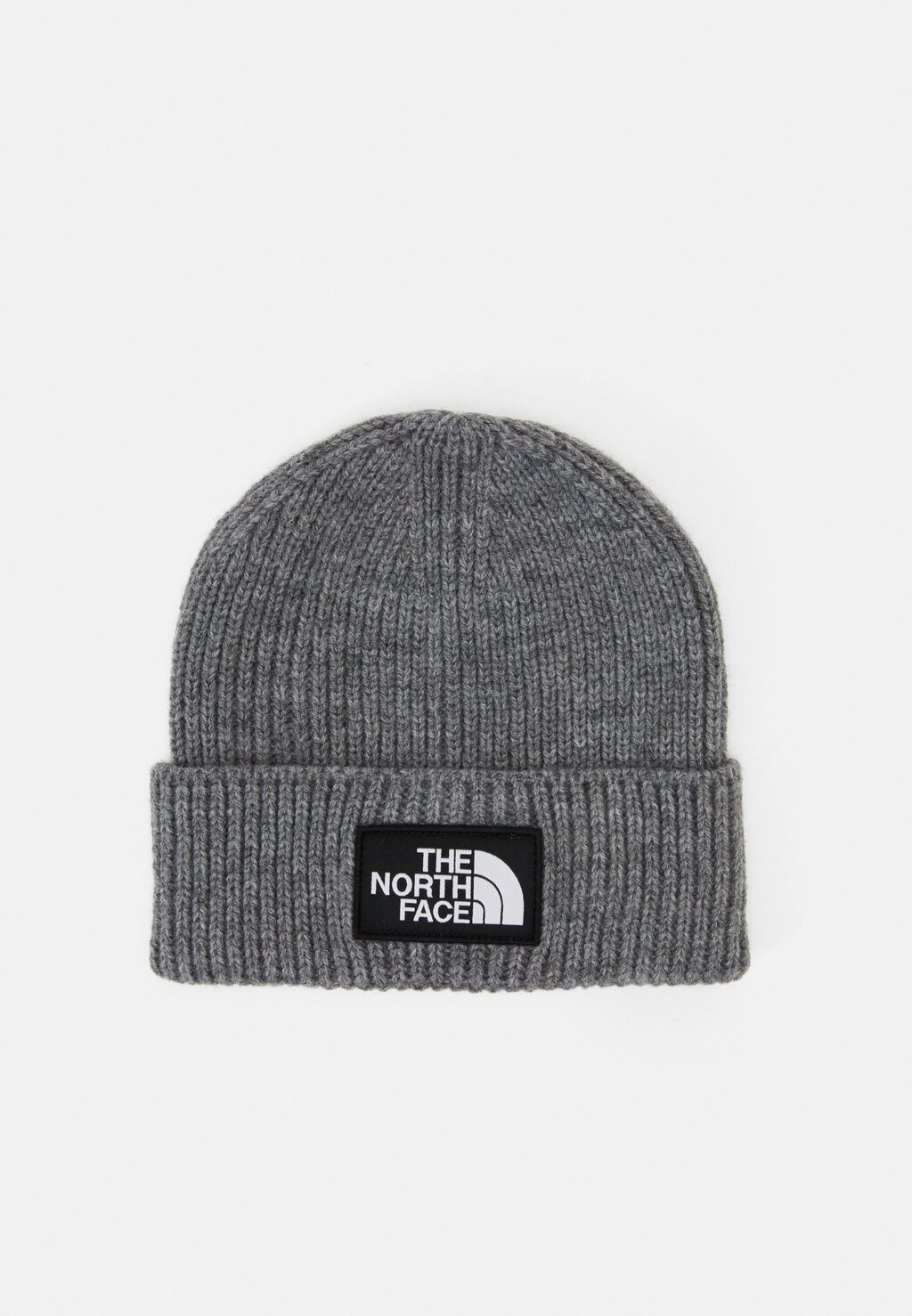 

Шапка The North Face LOGO BOX CUFFED BEANIE UNISEX, цвет medium grey heather
