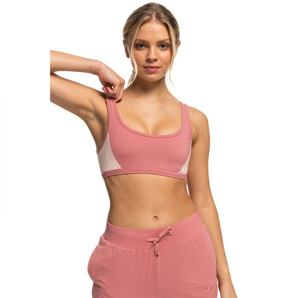 

Спортивный бюстгальтер Roxy Heart Into It Colorblock, розовый