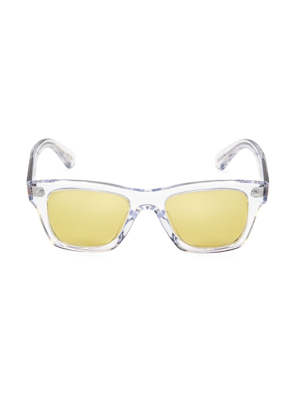 

Квадратные солнцезащитные очки из ацетата 49 мм Oliver Peoples, желтый