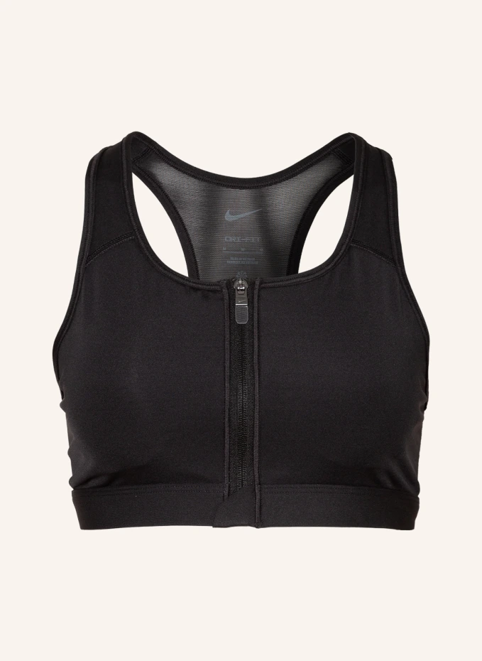 

Спортивный бюстгальтер dri-fit swoosh с сетчатой вставкой Nike, черный