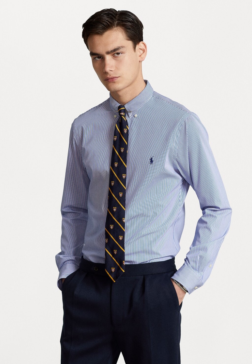 

Рубашка Polo Ralph Lauren, синий/белый
