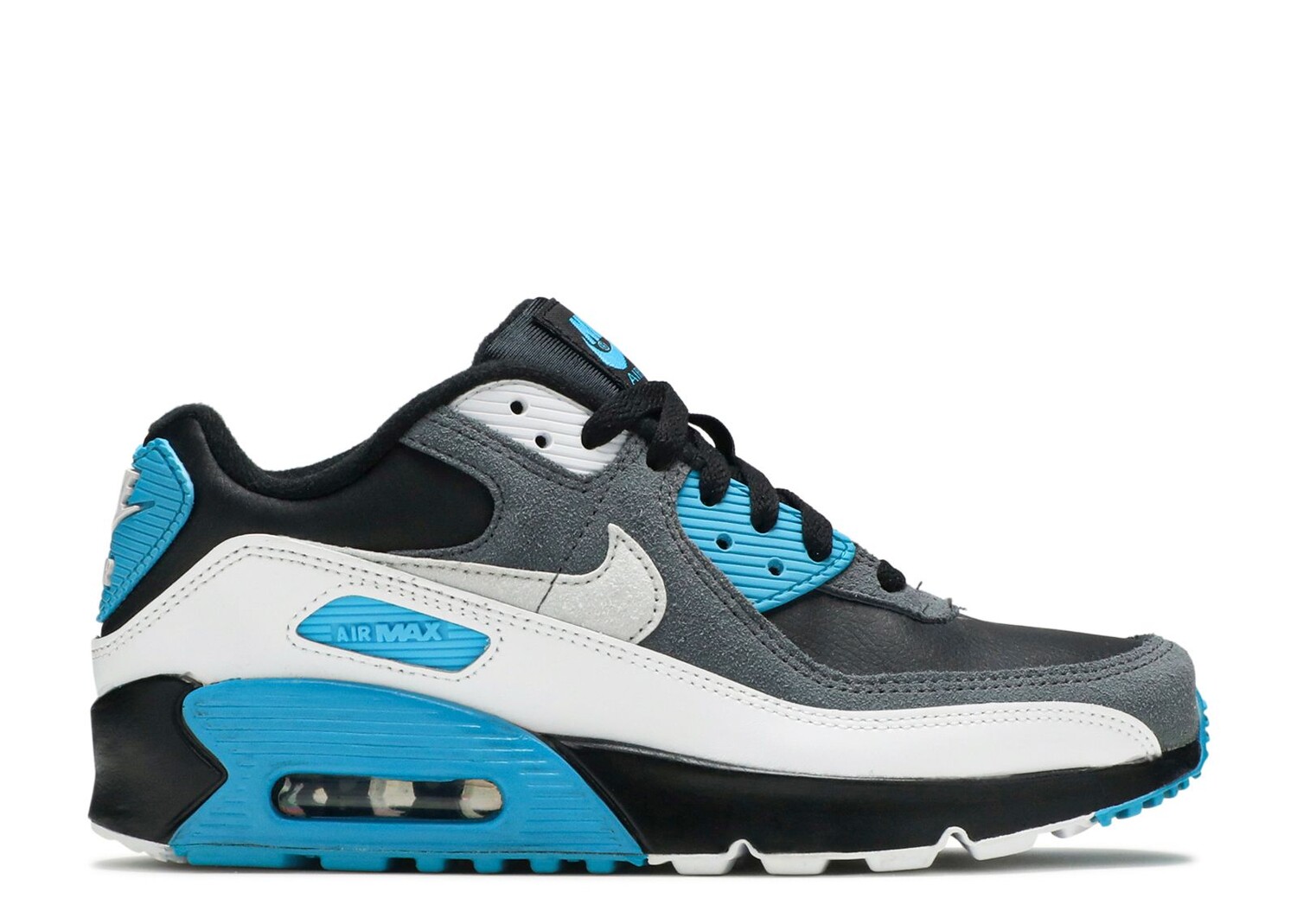 

Кроссовки Nike Air Max 90 Leather Gs 'Black Dark Grey', черный