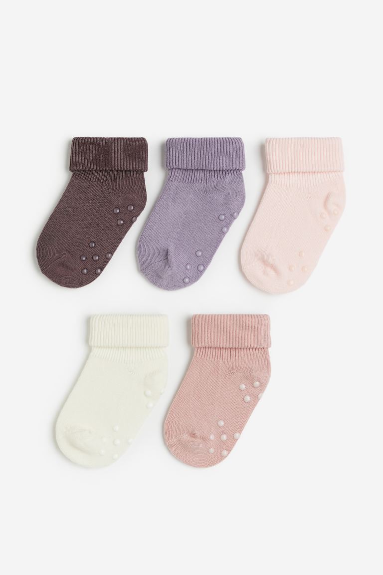 Упаковка из 5 противоскользящих носков H&M, лиловый