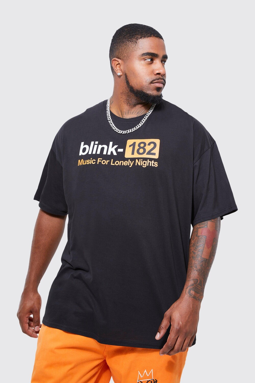 

футболка с лицензией blink 182 Boohoo, черный