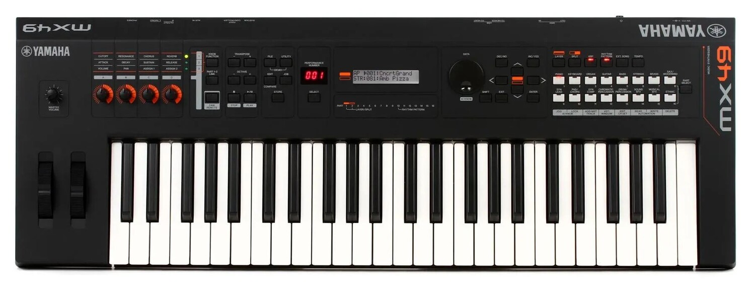 

Синтезатор/контроллер Yamaha MX49 — черный