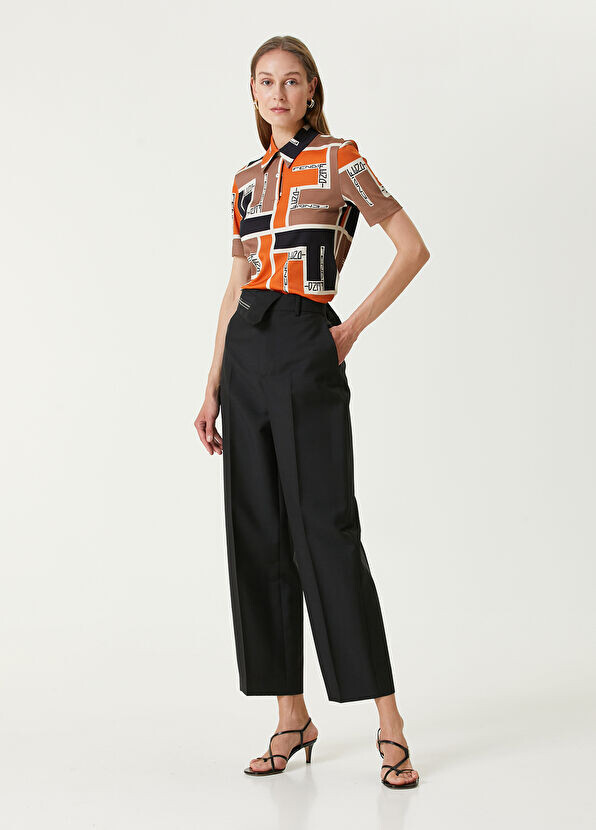 

Шерстяные брюки Fendi, черный