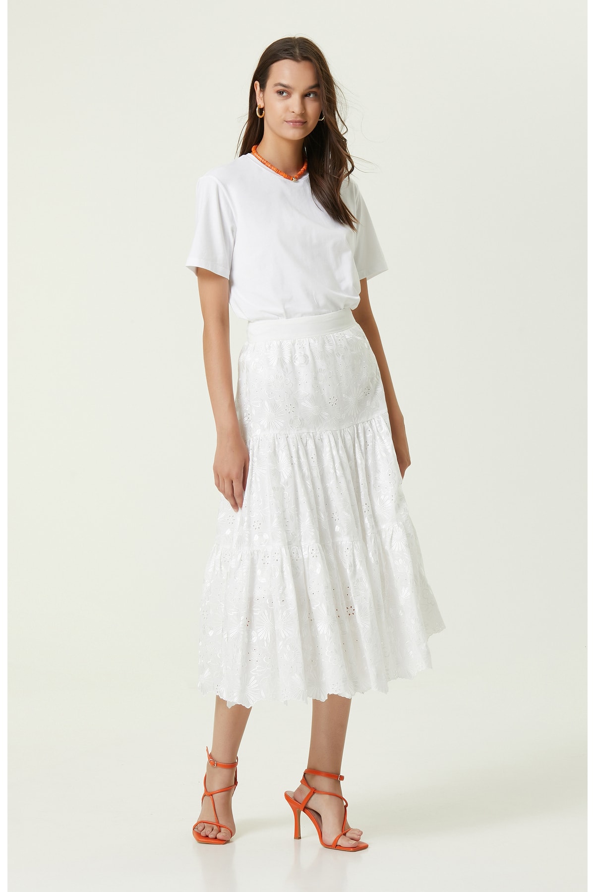 Белая юбка-миди Network, белый цена и фото