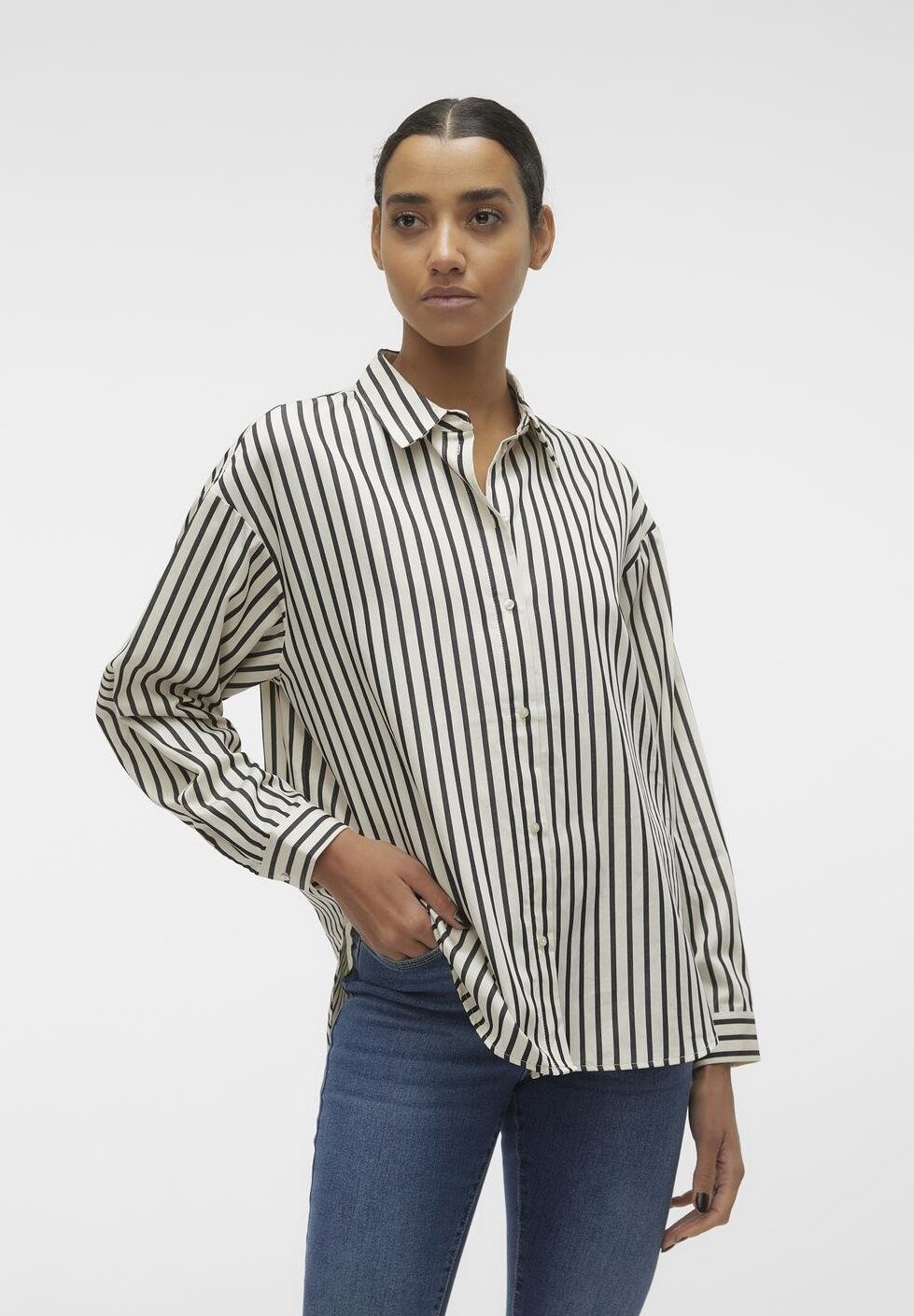 

Блузка-рубашка LOOSE SHIRT Aware, цвет birch/black